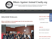 Tablet Screenshot of bikersagainstanimalcruelty.org
